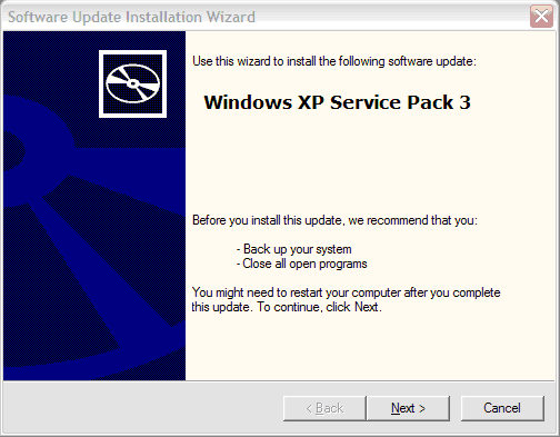 XP SP3 - starting!