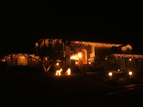lighting the house